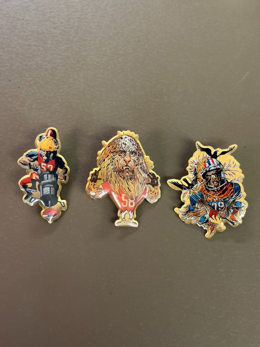 1994 Coca-Cola Monsters of the Gridiron NFL Pins Set of 3